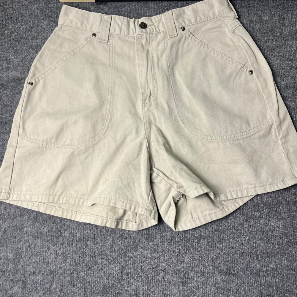 Riders Shorts Womens Size 10 M Beige Cotton High Waisted Utility